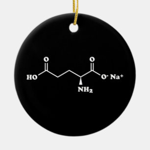 Décoration En Céramique MSG Monosodium Glutamate Molecule Formule chimique