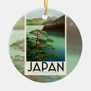 Décoration En Céramique Mt Fuji Japon affiche Voyage Art Vintage