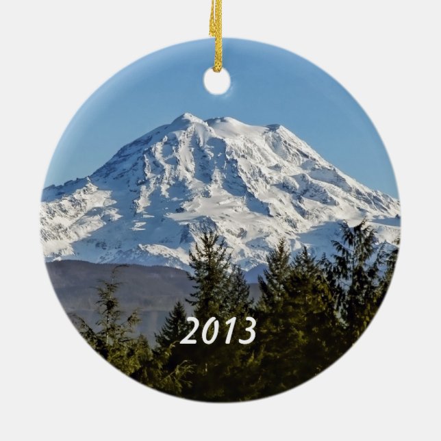 Décoration En Céramique Mt. Rainier Keepsar (Dos)