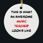 Décoration En Céramique music teacher, awesome<br><div class="desc">awesome music teacher</div>