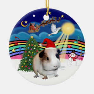 Décoration En Céramique Musique de Noël 3 - Cochon d'Inde #1