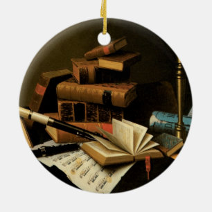 Décoration En Céramique Musique et Littérature par William Harnett, Beaux-