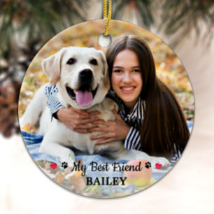 Décoration En Céramique My Best Friend Dog Lover Keepsake Custom Pet Photo