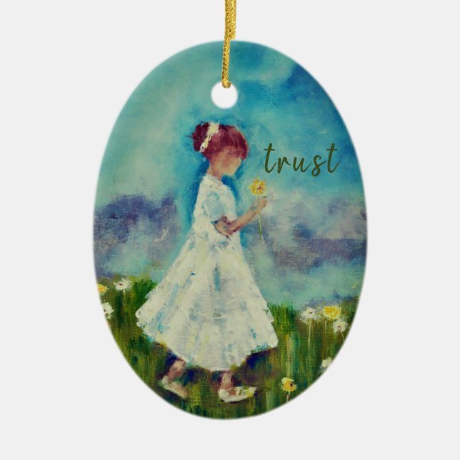 Décoration En Céramique My One Word : Trust (Devant)