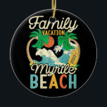 Décoration En Céramique Myrtle Beach Famille Vacation 2023 Correspondant R<br><div class="desc">Myrtle Beach Famille Vacation 2023 Correspondant Retro Cousin</div>