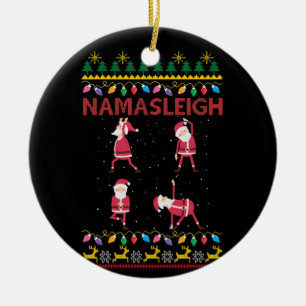 Décoration En Céramique Namasleigh Père Noël Yoga Positions Yoga Lover X