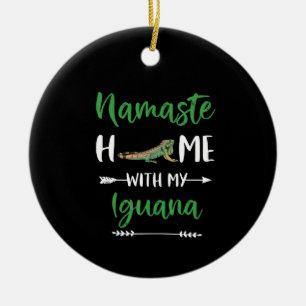 Décoration En Céramique Namaste Maison Avec Mon Iguana Drôle Iguana Iguana
