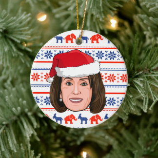 Décoration En Céramique Nancy Pelosi Noël
