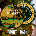 Décoration En Céramique Nassau Palm Tree Bahamas Souvenirs Vintages 80s<br><div class="desc">Ce Nassau rétro des Bahamas design Vintage fait un grand cadeau de Noël ou d'anniversaire pour les fans de Nassau Nassau est la capitale des Bahamas. Le design rétro des vibes d'été est un cadeau parfait pour les amateurs de voyage et de destinations tropicales. Vous pouvez customiser et modifier ce...</div>