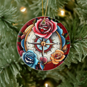 Décoration En Céramique "Naviguer dans le coeur"