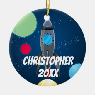 Décoration En Céramique Navire à fusée spatiale