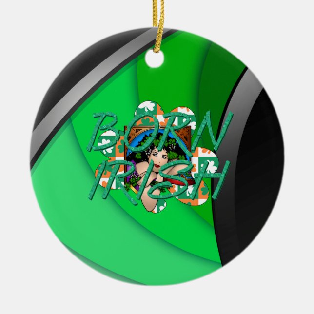 Décoration En Céramique Né Irlandais (Devant)