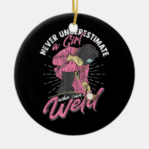 Décoration En Céramique Ne jamais sous-estimer une fille qui peut souder s