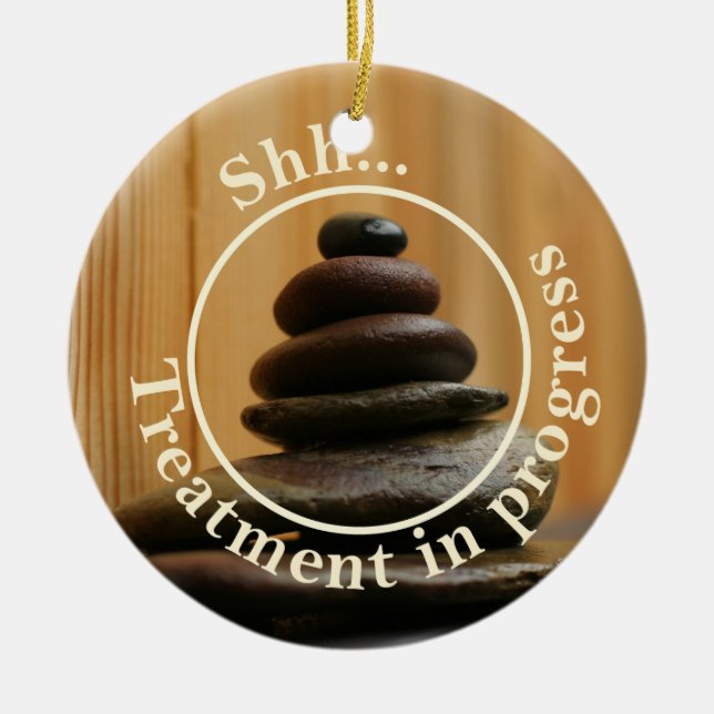 Décoration En Céramique Ne Pas Déranger Le Traitement En Cours Pierres (Devant)