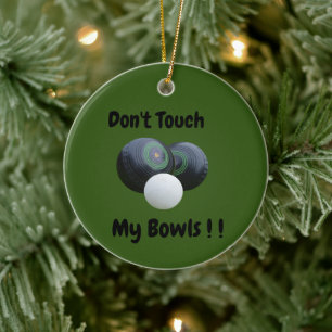Décoration En Céramique Ne Touchez Pas Mes Boules De Pelouse,