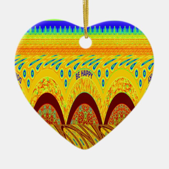 Décoration En Céramique Ne vous inquiétez pas être heureux Art Design (Devant)