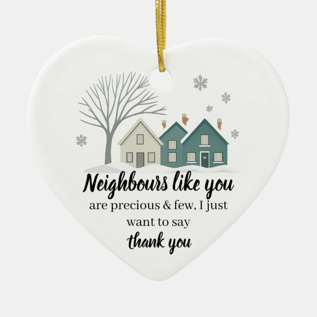 Décoration En Céramique Neighbours Like You Ornament | Thank You Christmas (Devant)