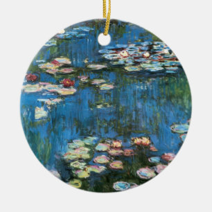 Décoration En Céramique Nénuphars de Claude Monet, Impressionnisme Vintage