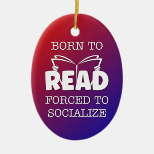Décoration En Céramique Nés pour lire, forcés de socialiser