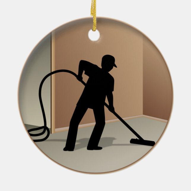 Décoration En Céramique Nettoyage de tapis (Dos)