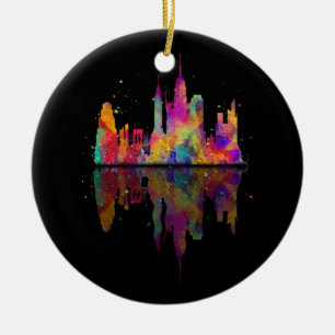 Décoration En Céramique New York City Watercolor Statue de Liberty NYC Co