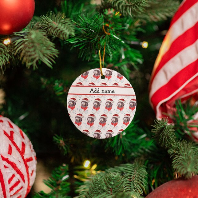 Décoration En Céramique Newfypoo Chien race Étoiles de Noël (Créateur téléchargé)