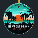 Décoration En Céramique Newport Beach California Retro Sunset Souvenir 80s<br><div class="desc">Newport Beach California Retro Sunset Souvenir 60s. Newport Beach California Tropical Retro Sunset design. Offrez-vous la nostalgie de Newport Beach avec notre souvenir vintage, conçu spécialement pour les vacanciers balnéaires. Ce design, qui rappelle une époque révolue, incarne la tranquillité et la beauté de l'anse et rappelle avec plaisir votre escapade...</div>