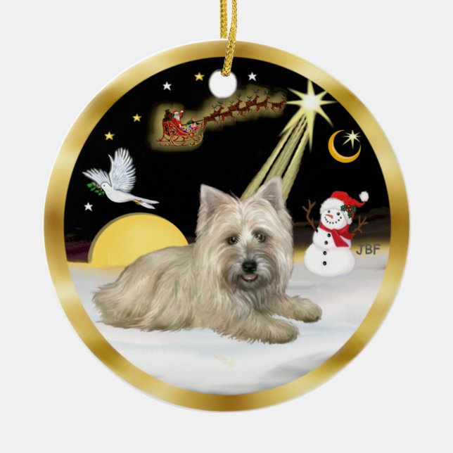 Décoration En Céramique NightFlight- Terrier Cairn (Devant)