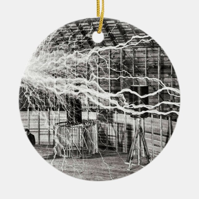 Décoration En Céramique Nikola Tesla Electricity (Devant)