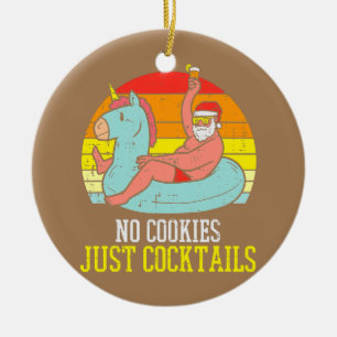 Décoration En Céramique No Cookies Cocktails Santa Summer Christmas In