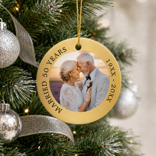 Décoration En Céramique noces d'argent 50 ans de mariage photo