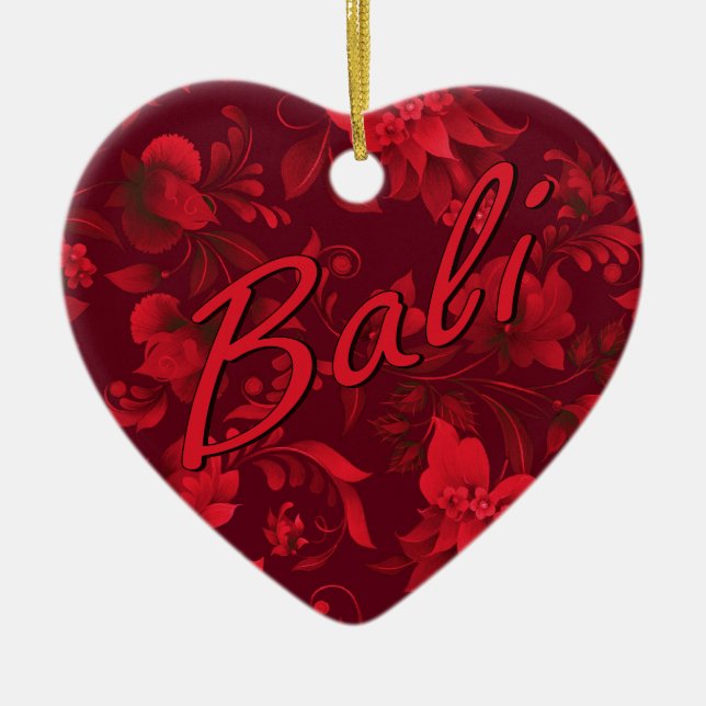 Décoration En Céramique Noël à Bali Batik 1 (Devant)