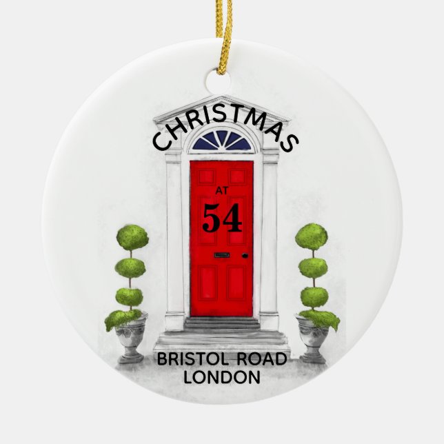 Décoration En Céramique Noël à la maison 1er noël à la nouvelle maison (Devant)