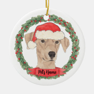 Décoration En Céramique Noël allemand Pinscher personnalisé