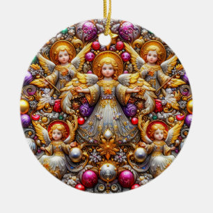 Décoration En Céramique NOËL ~ Anges 19e siècle ~
