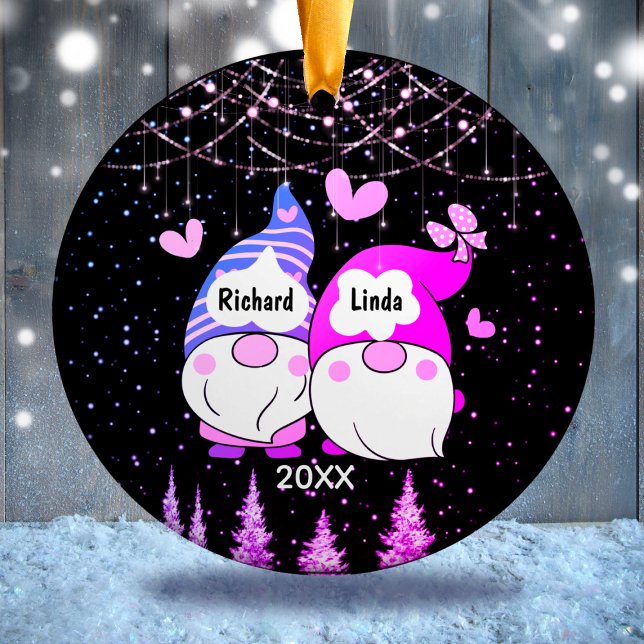 Décoration En Céramique Noël anniversaire couple marié (Créateur téléchargé)