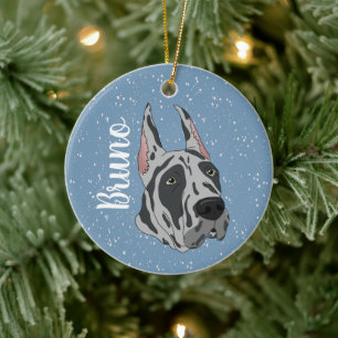 Décoration En Céramique Noël Arlequin Great Dane