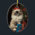 Décoration En Céramique Noël au chat Ragdoll<br><div class="desc">Ajoutez une touche de charme félin à votre décor de vacances avec ce délicieux ornement d'arbre de Noël avec un magnifique chat Ragdoll ! Parfait pour les amoureux de les chats, cet ornement exquis capture l'élégance douce et moelleuse de la race Ragdoll, en en faisant un merveilleux ajout à votre...</div>