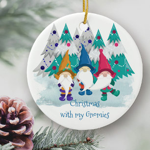 Décoration En Céramique Noël avec mes Gnomes Gnome personnalisé