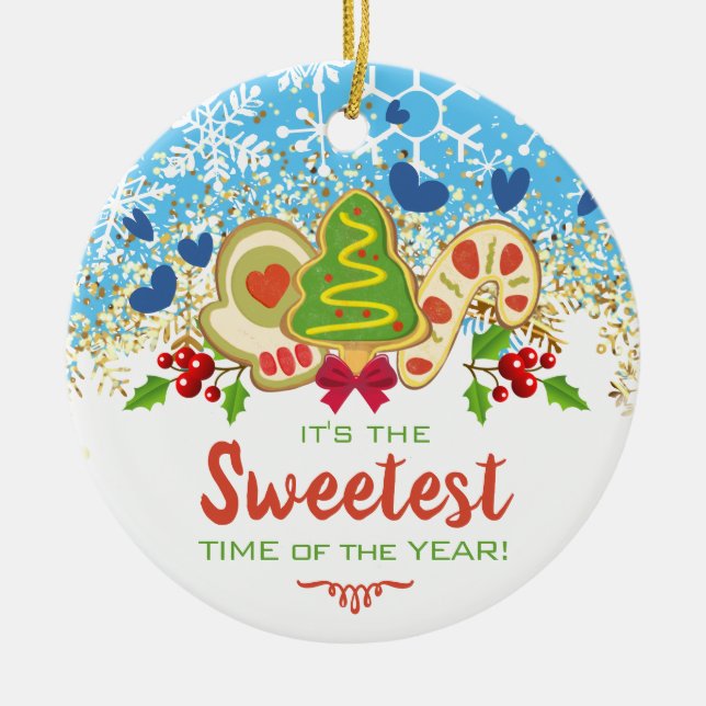 Décoration En Céramique Noël biscuits gelés boulangerie pâtisserie hiver (Devant)