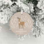 Décoration En Céramique Noël botanique de rennes naturels<br><div class="desc">Le renne naturel beige botanique délicat et élégant design moderne. Une partie d'une collection étonnante.</div>