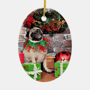 Décoration En Céramique Noël - carlin - lis Lou