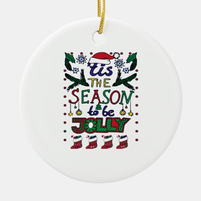 Décoration En Céramique Noël C'Est La Saison (Devant)