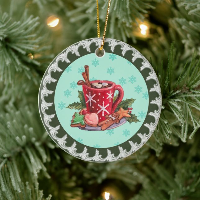 Décoration En Céramique Noël chaud au chocolat (Arbre)