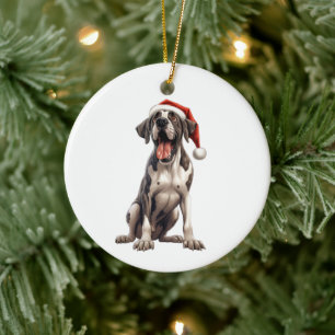 Décoration En Céramique Noël Chien Great Dane Personnalisé Amusant