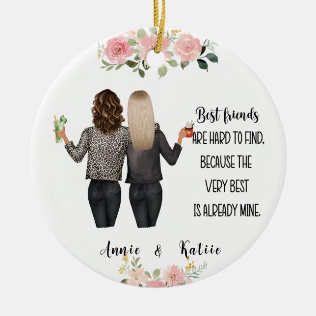 Décoration En Céramique Noël d'amitié personnalisée (Devant)