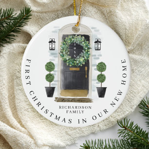 Décoration En Céramique Noël dans une nouvelle maison Aquarelle Porte Noi