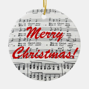 Décoration En Céramique Noël de chanson de Noël Joyeux !