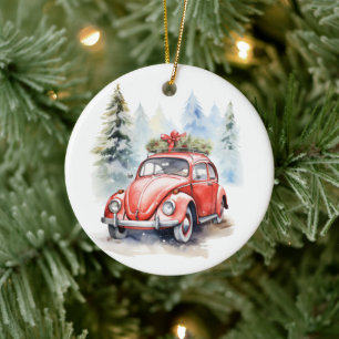 Décoration En Céramique Noël de la voiture Vintage