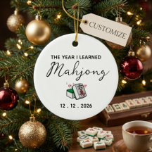 Noël de l'année personnalisée où j'ai appris Mahjo
